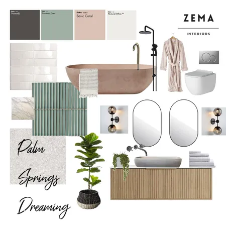 ensuite v3 - pink bath - logo Interior Design Mood Board by zoemaker on Style Sourcebook