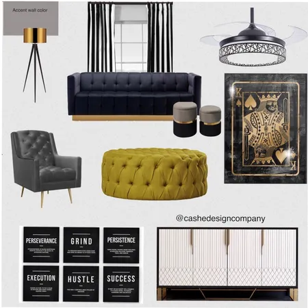 Apartment Livingroom Interior Design Mood Board by Cashe Design Company, LLC on Style Sourcebook