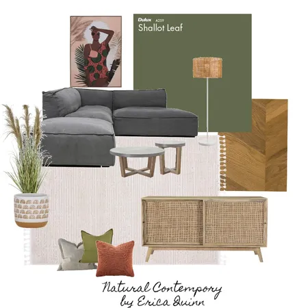 Natural Contemporary Living Room Interior Design Mood Board by Erica Quinn on Style Sourcebook