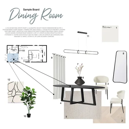 sample board dining room Interior Design Mood Board by brewilliams on Style Sourcebook