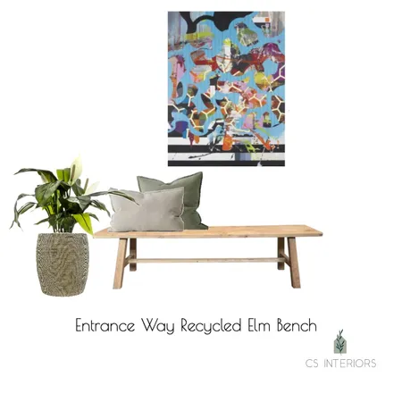 Entrance Way-  Recylcled Elm Bench Interior Design Mood Board by CSInteriors on Style Sourcebook