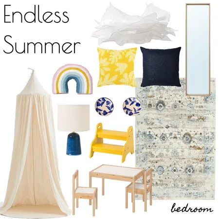 ENDLESS SUMMER - Anna Laura's bedroom Interior Design Mood Board by RLInteriors on Style Sourcebook