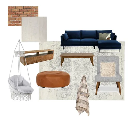 Lounge room - blue velvet Interior Design Mood Board by easparks on Style Sourcebook