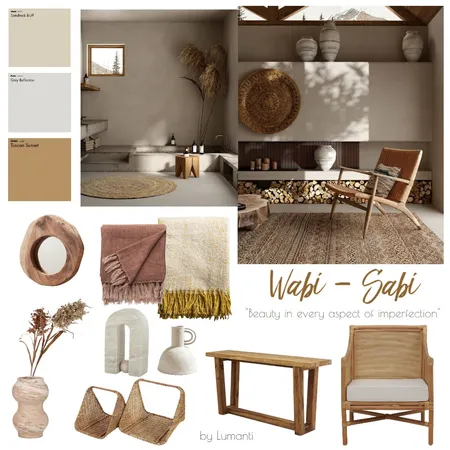 Wabi-Sabi Moodboard Interior Design Mood Board by Lumière Decors on Style Sourcebook