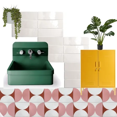 retro colour bathroom Interior Design Mood Board by pufkat on Style Sourcebook