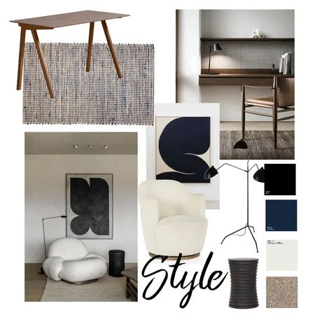 Mood Board - Study and Living Interior Design Mood Board by Claire Chisholm on Style Sourcebook