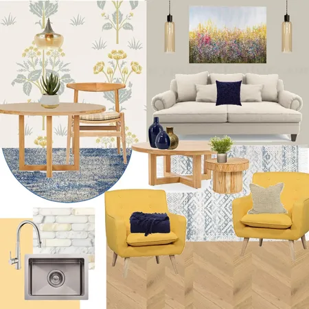 Complementary yellow and blue Interior Design Mood Board by Lucey Lane Interiors on Style Sourcebook