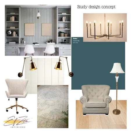 Hart Street Study concept Interior Design Mood Board by EF ZIN Interiors on Style Sourcebook