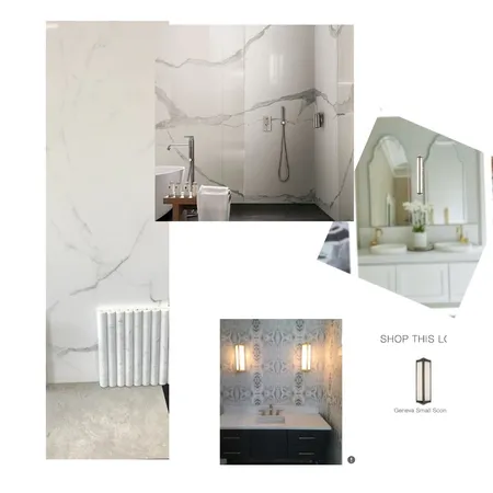 ensuite tiles and lights Interior Design Mood Board by jwarhurst01 on Style Sourcebook