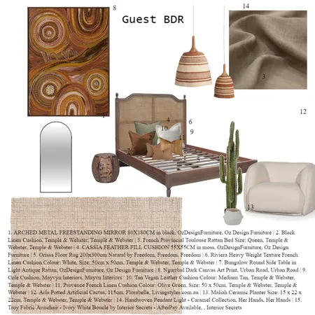 Module 9 Guest BDR Interior Design Mood Board by AliceBurnard on Style Sourcebook