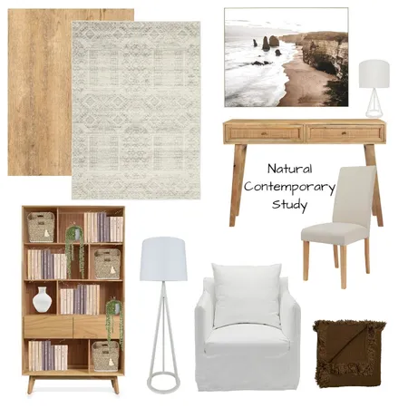 Natural Contemporary Study Interior Design Mood Board by Melp on Style Sourcebook