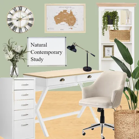 NATURAL CONTEMPORARY STUDY Interior Design Mood Board by L-A on Style Sourcebook