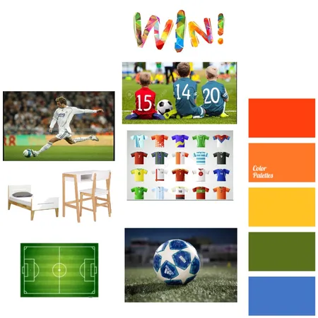 Boy room football fan Interior Design Mood Board by Nazgol12 on Style Sourcebook