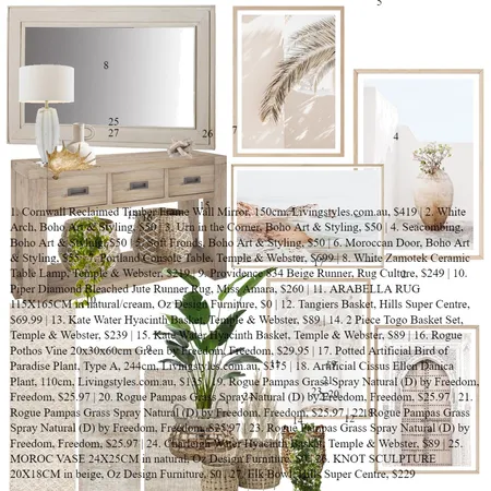 Marina Parade Entry Hall Interior Design Mood Board by audrey molloy on Style Sourcebook