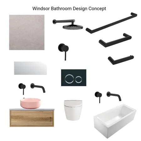 Windsor Bathroom Concept Interior Design Mood Board by Hilite Bathrooms on Style Sourcebook