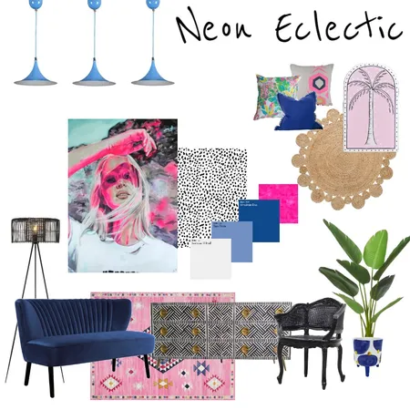 Neon Eclectic Interior Design Mood Board by Sharna Seymour on Style Sourcebook