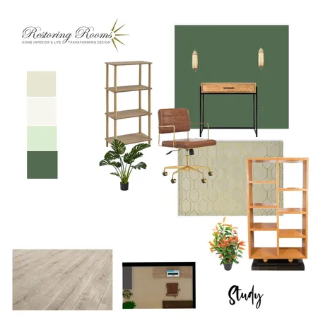 forest deco study Interior Design Mood Board by TransformingRooms on Style Sourcebook