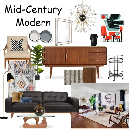 Mid-Century Modern v2 Interior Design Mood Board by Desiree Freeman on Style Sourcebook