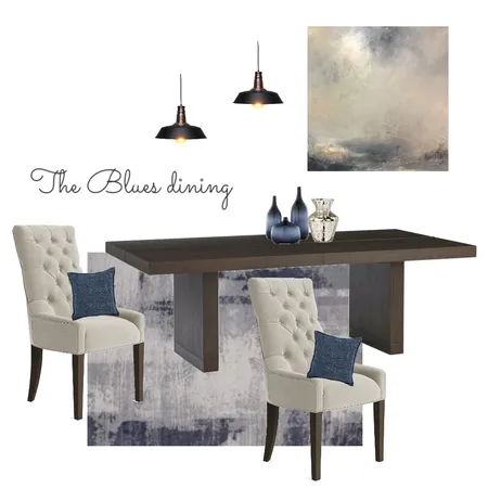 The Blues Dining Room Interior Design Mood Board by creative grace interiors on Style Sourcebook