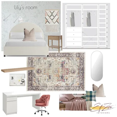 Loula Morris - Lily's room 1 Interior Design Mood Board by EF ZIN Interiors on Style Sourcebook