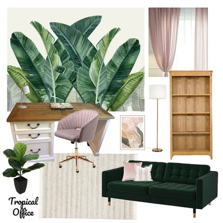 Tropical Office Interior Design Mood Board by Megan Woodgate Interiors on Style Sourcebook