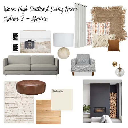 Warm High Contrast Living Room - Marine Interior Design Mood Board by Jule Design & Interiors on Style Sourcebook