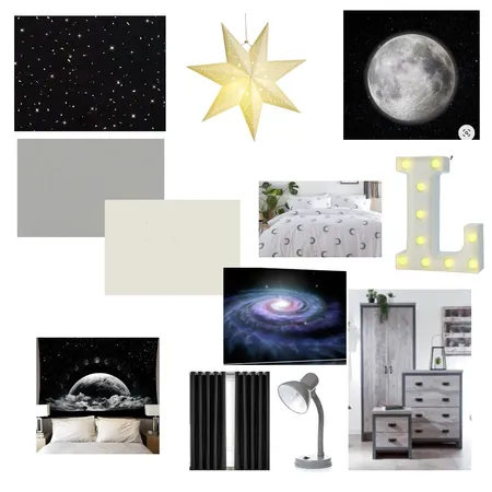 teen moon space room Interior Design Mood Board by kellyk on Style Sourcebook