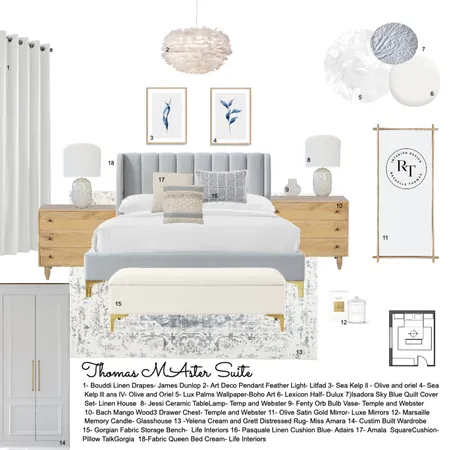 Thomas Suite Final Interior Design Mood Board by RT Interior Design on Style Sourcebook