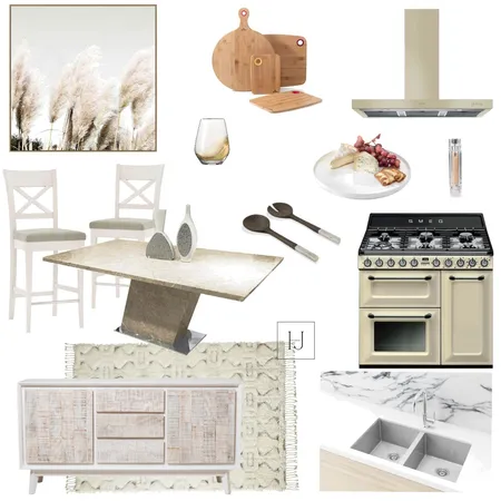 dining room and a kitchen Interior Design Mood Board by Hidden Jewel Interiors on Style Sourcebook