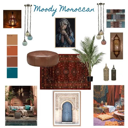 Moody Moroccan Interior Design Mood Board by StephH on Style Sourcebook