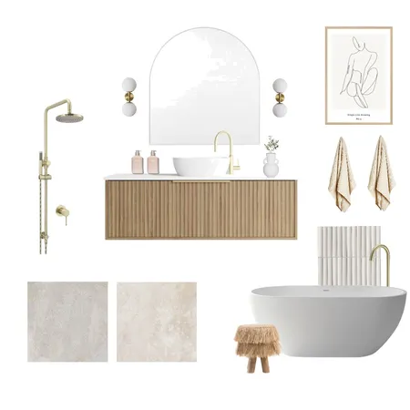 Neutral Coastal Bathroom Interior Design Mood Board by Eastside Studios on Style Sourcebook