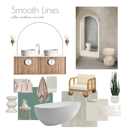 Smooth Lines Bathroom Interior Design Mood Board by Sharna Seymour on Style Sourcebook