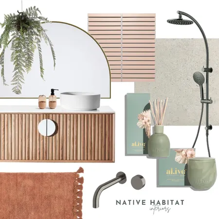 Mediterranean Bathroom Interior Design Mood Board by Native Habitat Interiors on Style Sourcebook