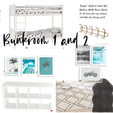 Bunkroom 1 and 2 Interior Design Mood Board by jack_garbutt on Style Sourcebook