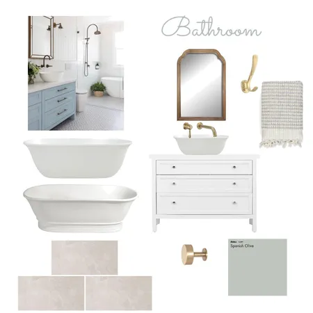 Calm Farmhouse bathroom Interior Design Mood Board by liz.hore on Style Sourcebook