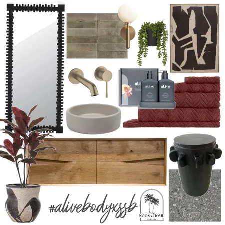 Al.ive bathroom board Interior Design Mood Board by Noosa Home Interiors on Style Sourcebook