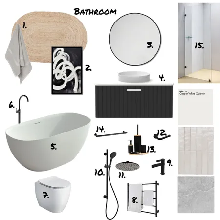 Bathroom Sample Board Interior Design Mood Board by Ish on Style Sourcebook