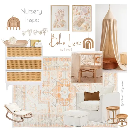 Boholuxe by Liesel - Nursery Inspo Interior Design Mood Board by BoholuxebyLiesel on Style Sourcebook