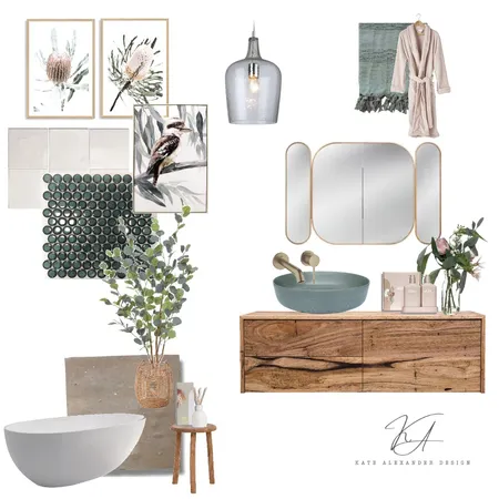 Dream Australiana Inspired Bathroom Interior Design Mood Board by Kaleexander on Style Sourcebook