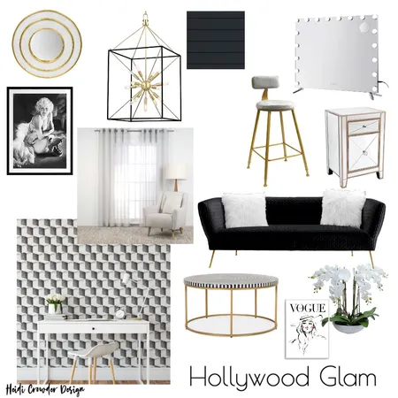 Hollywood Glam Interior Design Mood Board by heidicrowderdesign on Style Sourcebook