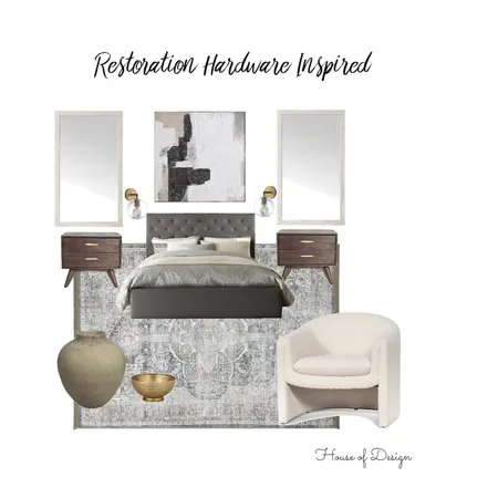 RH inspired Bedroom Interior Design Mood Board by houseofdesign on Style Sourcebook