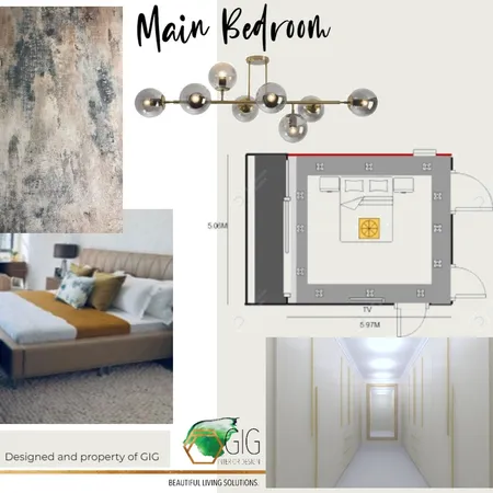 main bedroom Interior Design Mood Board by Nadine Meijer on Style Sourcebook