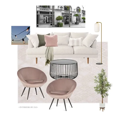 Chic living room Interior Design Mood Board by Interiors By Zai on Style Sourcebook