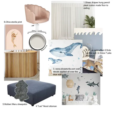 Mermaids and mullets studio salon Interior Design Mood Board by Renee Interiors on Style Sourcebook