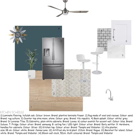 Kitchen schedule Interior Design Mood Board by Lynaya on Style Sourcebook