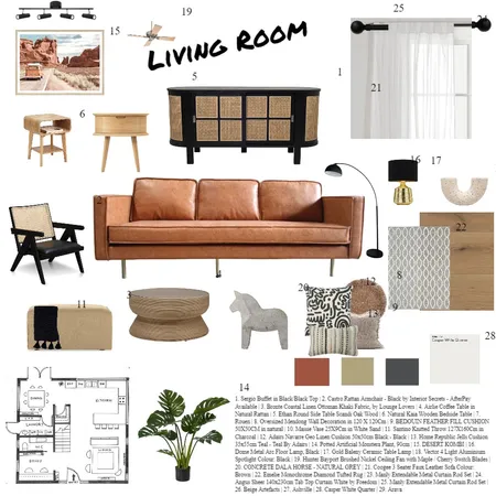 Living Room -1 Interior Design Mood Board by Sarika Saraf on Style Sourcebook