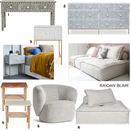 bed options Interior Design Mood Board by RAYDAN BLAIR on Style Sourcebook