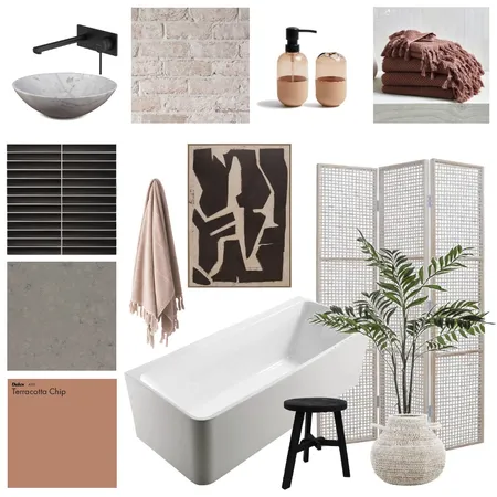 Front Window Bathroom Display Interior Design Mood Board by RHIO Designs on Style Sourcebook