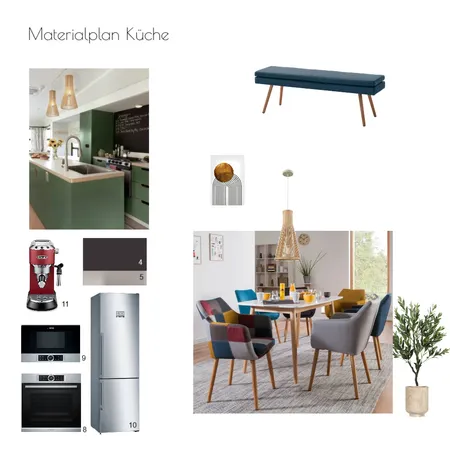 Materialplan Küche final Interior Design Mood Board by Sonja on Style Sourcebook