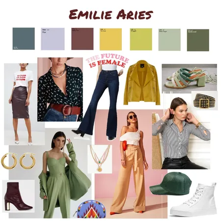 Emilie Aries Style + Branding Board Interior Design Mood Board by Lauren Thompson on Style Sourcebook